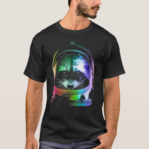 Astronaut Raccoon Space Cat For Men Women Kids T-Shirt