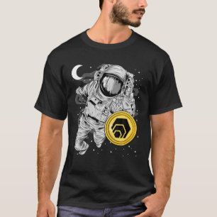 Astronaut Reaching HEX Coin To The Moon Crypto Tok T-Shirt