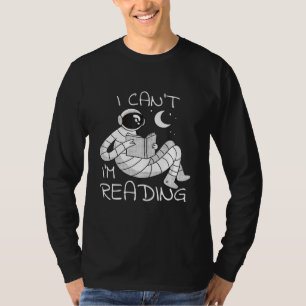 Astronaut Reading A Book Bookworm T-Shirt
