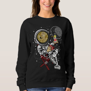 Astronaut Retirement Dogecoin Doge Coin To The Moo Sweatshirt