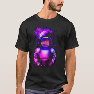 Astronaut Retro Music Boombox Dance Rave Music Fes T-Shirt