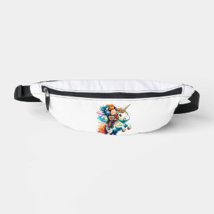 Astronaut riding a Cute Colourful Unicorn Fanny Pack