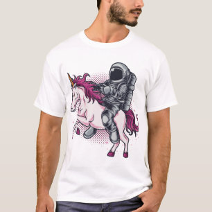 Astronaut riding a pink Unicorn T-shirt Hat1