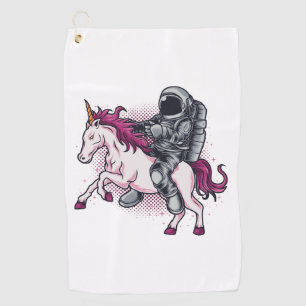 Astronaut riding a pink Unicorn T-shirt Hat1 Golf Towel
