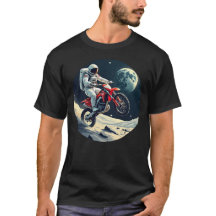 Astronaut Riding Motocross on the Moon