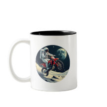 Astronaut Riding Motocross on the Moon