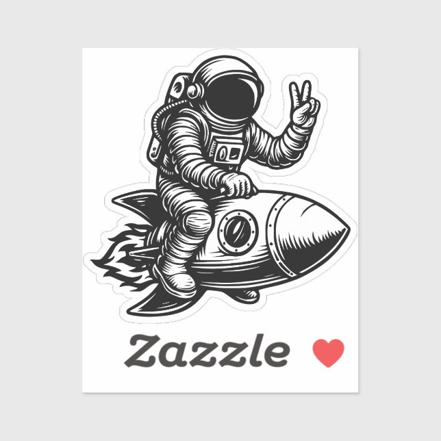 Astronaut Riding on Rocket (Sheet)