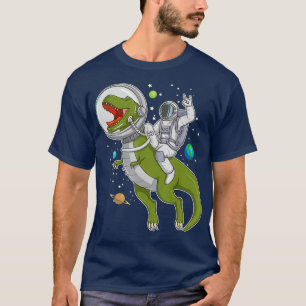 Astronaut Riding T-Rex Dinosaur Astro T-Rex Gift T-Shirt