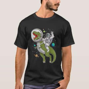 Astronaut Riding T-Rex Dinosaur Astro T-Rex Space  T-Shirt