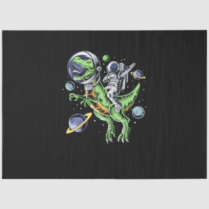 Astronaut Riding T-Rex Dinosaur Astro T-Rex Space Tissue Paper