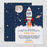 Astronaut Rocket Outer Space 1st Birthday