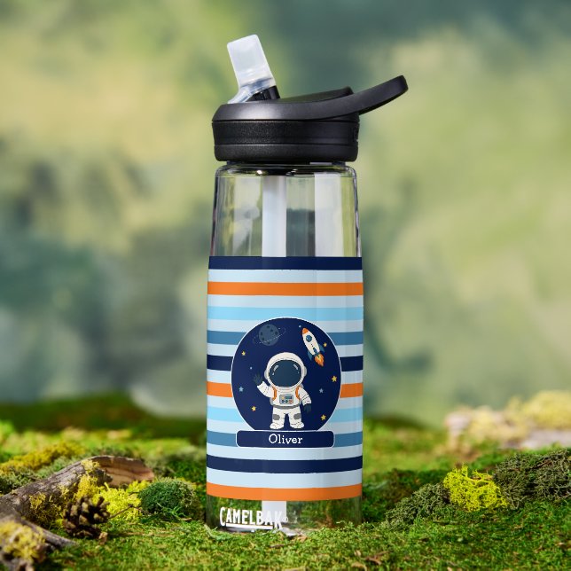 Astronaut Rocket Outer Space Kids  Water Bottle (Outdoor (Rotated))
