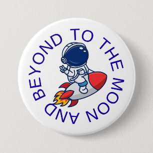 Astronaut Rocket Space Adventure Design 3 Inch Round Button