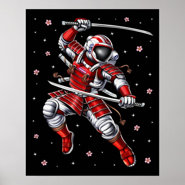 Astronaut Samurai Warrior Poster (Front)