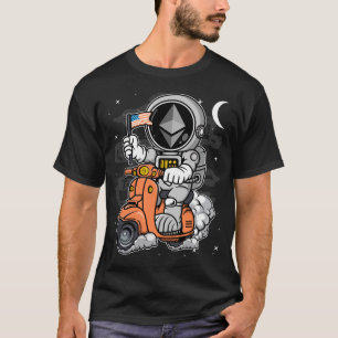 Astronaut Scooter Ethereum ETH Crypto Coin HODL T-Shirt