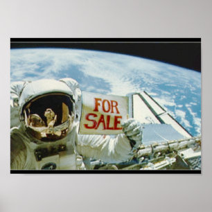 Astronaut Sells Earth Poster