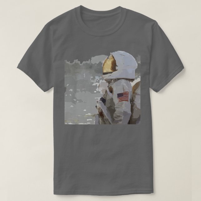 Astronaut Setting Sights High  T-Shirt (Design Front)