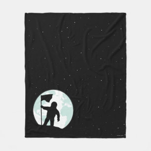 Astronaut Silhouette Fleece Blanket