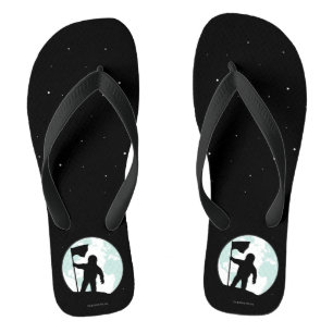Astronaut Silhouette Flip Flops