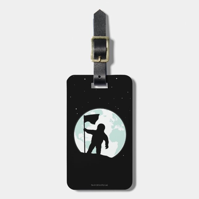 Astronaut Silhouette Luggage Tag (Front Vertical)