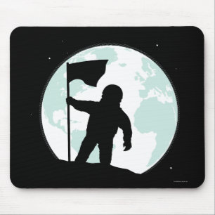 Astronaut Silhouette Mouse Pad