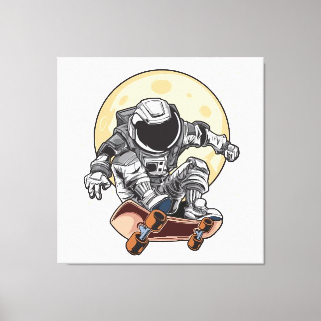 Astronaut Skate Canvas Print (Front)