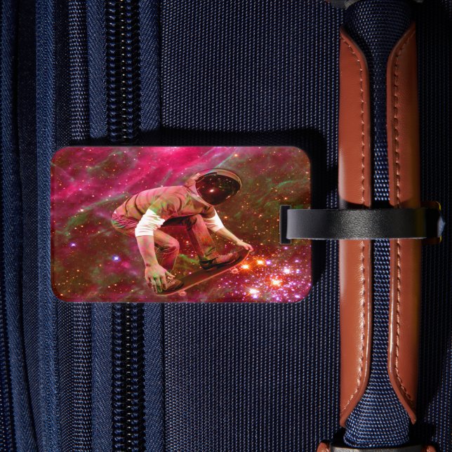 Astronaut Skateboarder Luggage Tag (Back Insitu 2)