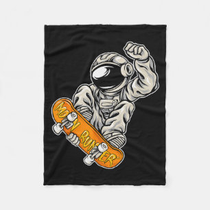 Astronaut Skateboarder, Skateboarding Lover, Astro Fleece Blanket