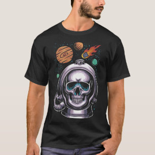 Astronaut Skull Helmet Space T-Shirt