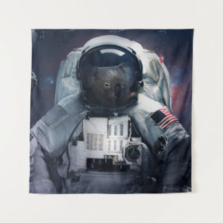 Astronaut sloth koala tapestry