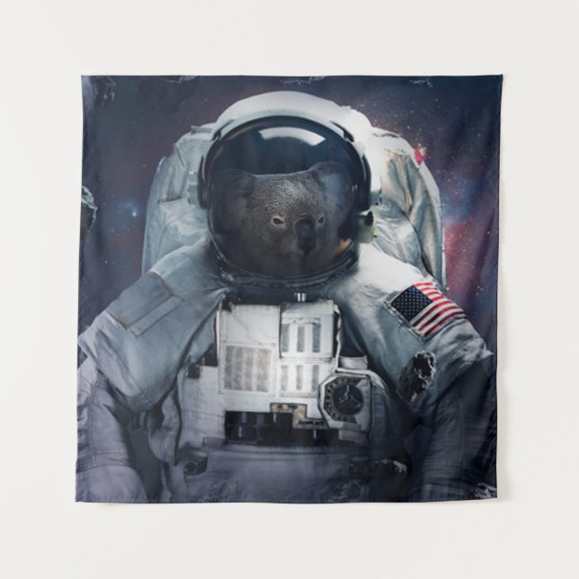 Astronaut sloth koala tapestry (Front)