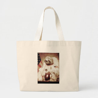 Astronaut Sloth Large Tote Bag