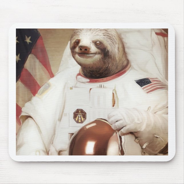 astronaut sloth mouse pad (Front)