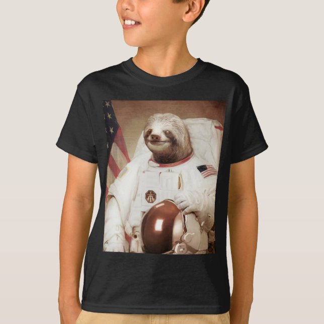 astronaut sloth T-Shirt (Front)