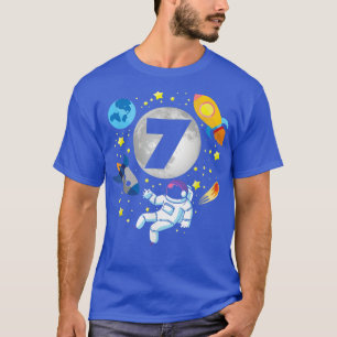 Astronaut  Space  7th Bday  7 Years Old Bday Boy  T-Shirt