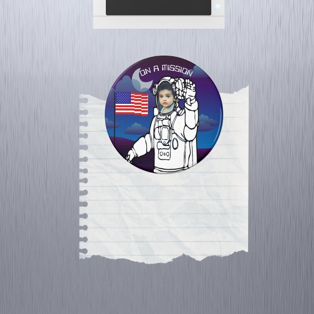 Astronaut space astronomy personalized photo  magnet (Creator Uploaded)