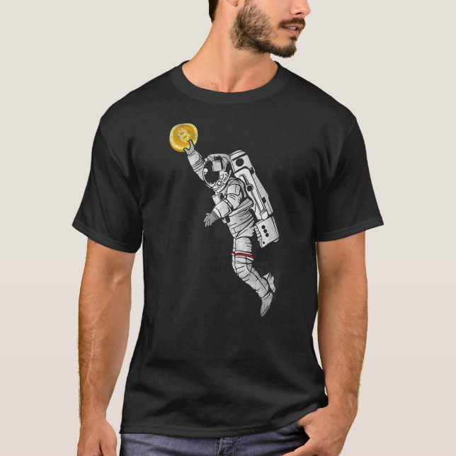 Astronaut Space B Bitcoin Crypto 1 T-Shirt (Front)