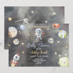 Astronaut Space Baby Shower Invitation