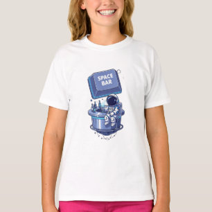 Astronaut Space Bar Bubble Bath Kids T-Shirt
