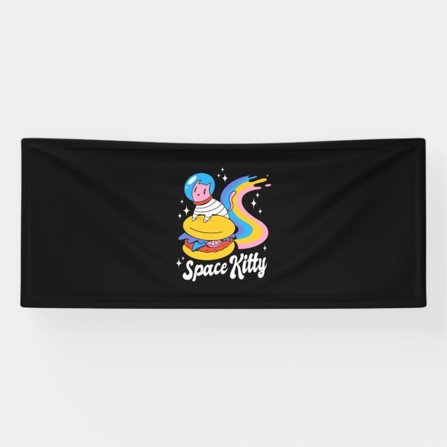 Astronaut Space Cat Banner (Horizontal)