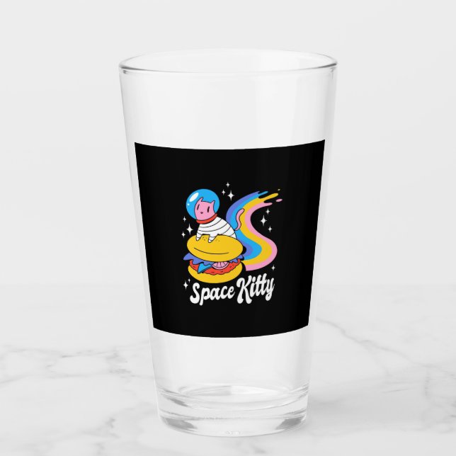 Astronaut Space Cat Glass (Front)