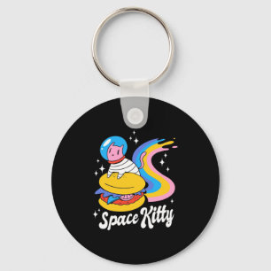Astronaut Space Cat Keychain