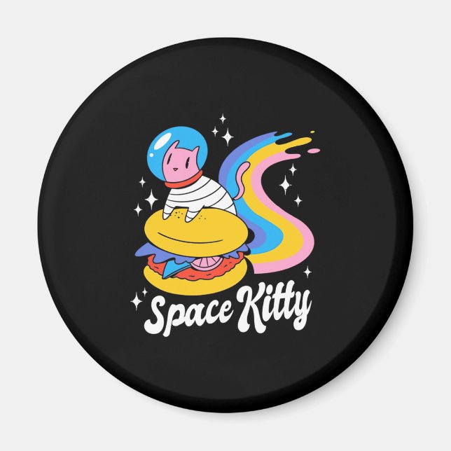 Astronaut Space Cat Magnet (Front)