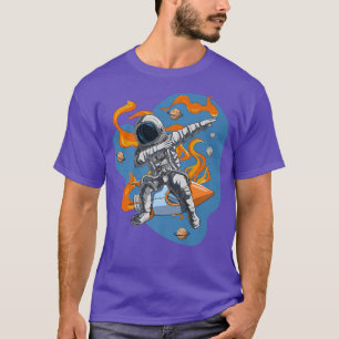 Astronaut Space Dabbing Spaceman Moon Mars Planets T-Shirt