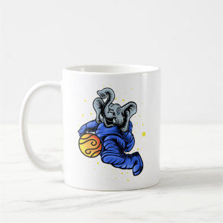 Astronaut Space Elephant Coffee Mug