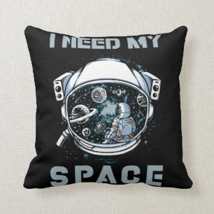 Astronaut Space Introverted Spaceman Throw Pillow