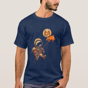 Astronaut Space Lover Dog Cosmonaut Spaceman Pup  T-Shirt