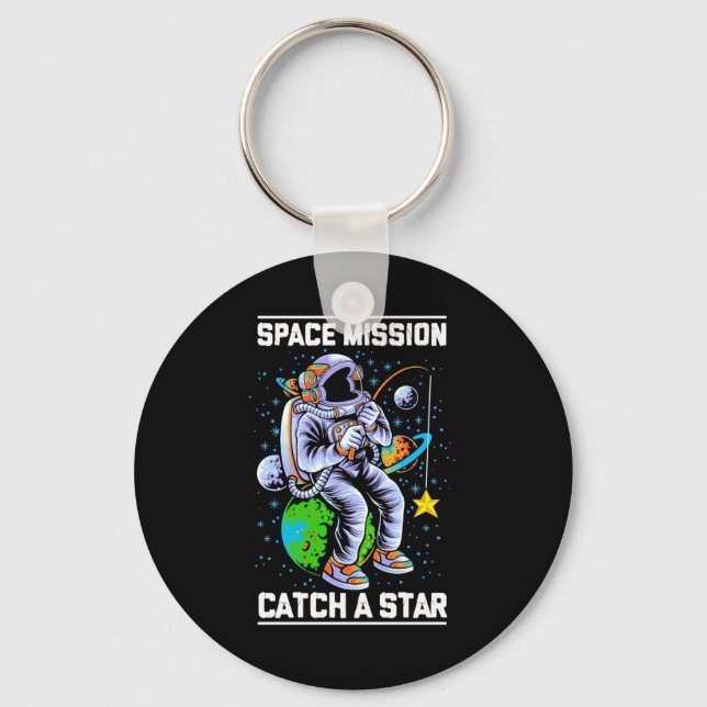 Astronaut Space Mission Catch A Star Keychain (Front)