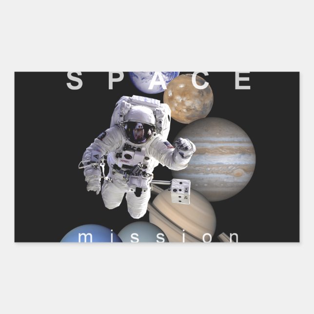 astronaut space mission solar system planets sticker (Front)