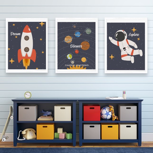 Astronaut Space Nursery Decor Custom Text Name (Creator Uploaded)